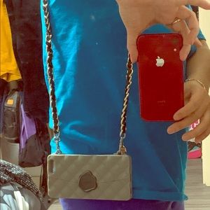 iPhone 6/6s plus holder with shoulder chain strap